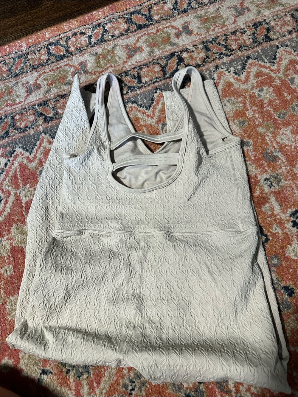 JoyLab BeigeTextured Scoop-Back Ribbed Jumpsuit - Picture 4 of 4
